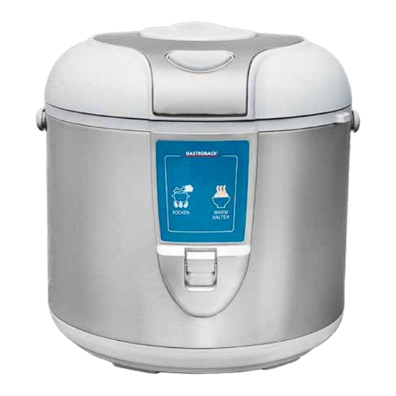 Gastroback PRO 42518 Bedienungsanleitung