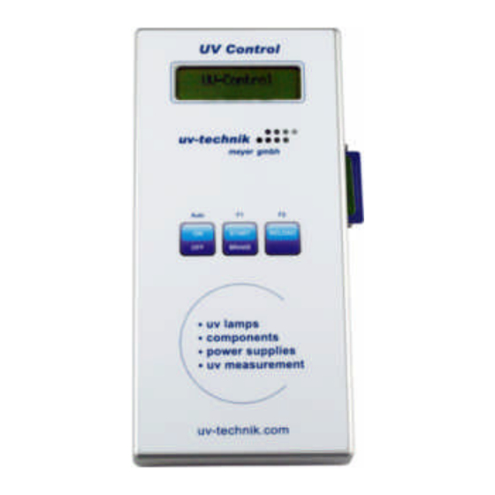 UV-technik UV Control 1C Anleitung