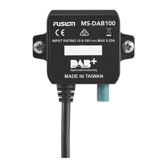 Fusion MS-DAB100A Installationsanweisungen