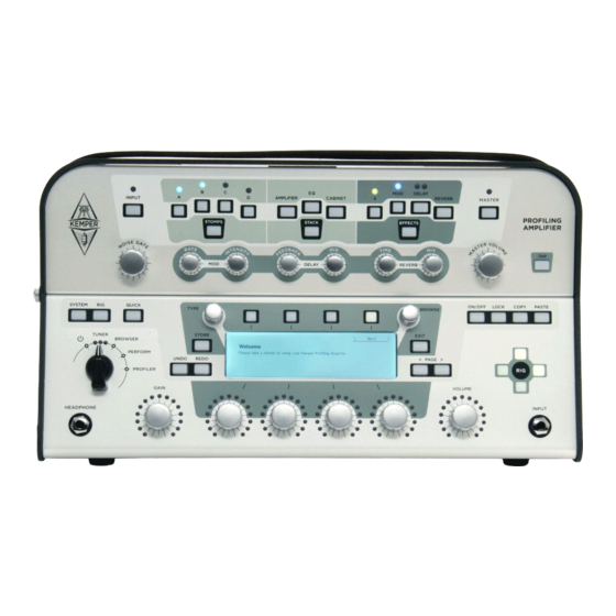 Kemper PROFILER Grundlagen Anleitung
