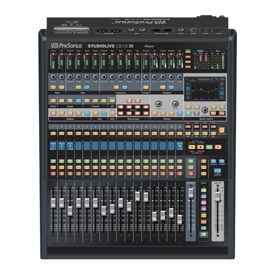 PRESONUS StudioLive CS18AI Bedienungsanleitung