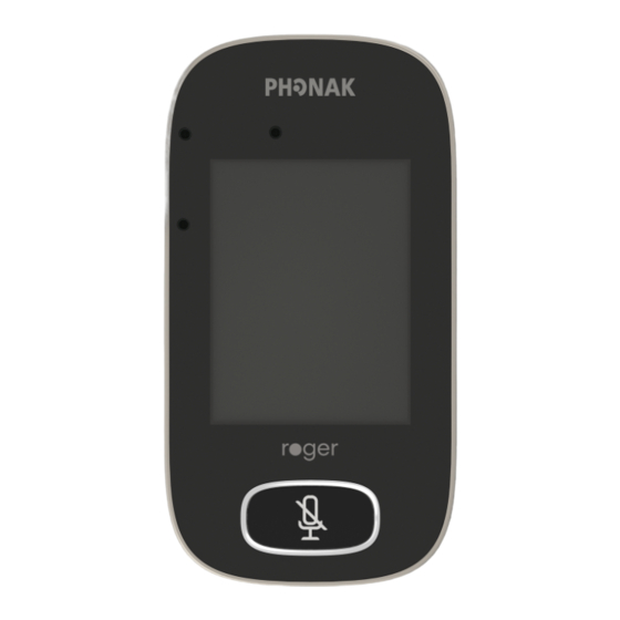 Sonova PHONAK Roger Touchscreen Mic Schnellstartanleitung