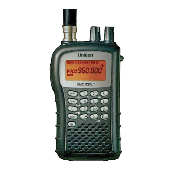 Uniden UBC-92XLT Bedienungsanleitung