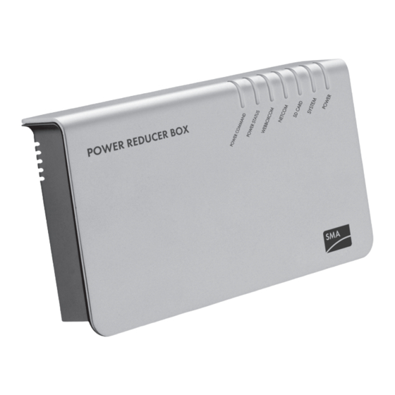 SMA Solar Technology POWER REDUCER BOX Bedienungsanleitung