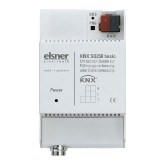 elsner elektronik KNX SO250 basic Technische Daten Und Installationshinweise