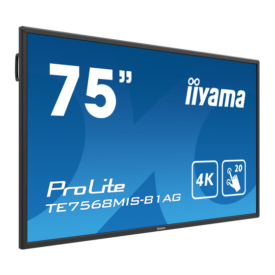 iiyama ProLite TE7568MIS Bedienungsanleitung