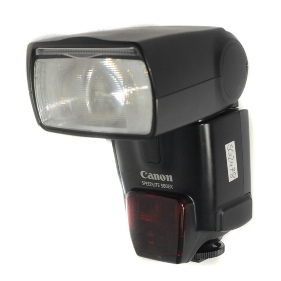 Canon Speedlite 580EX Bedienungsanleitung