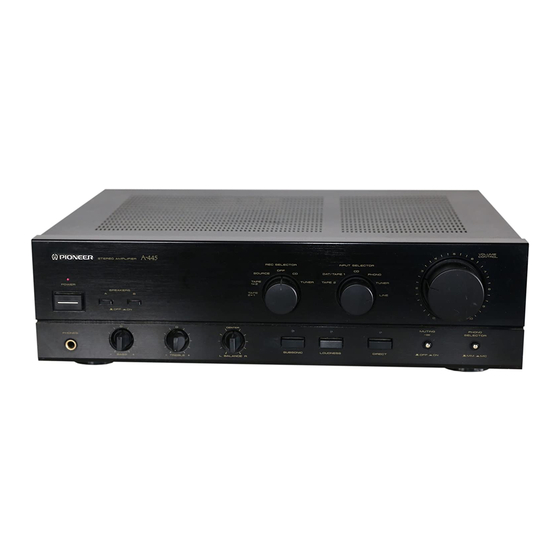 Pioneer A-445 Bedienungsanleitung