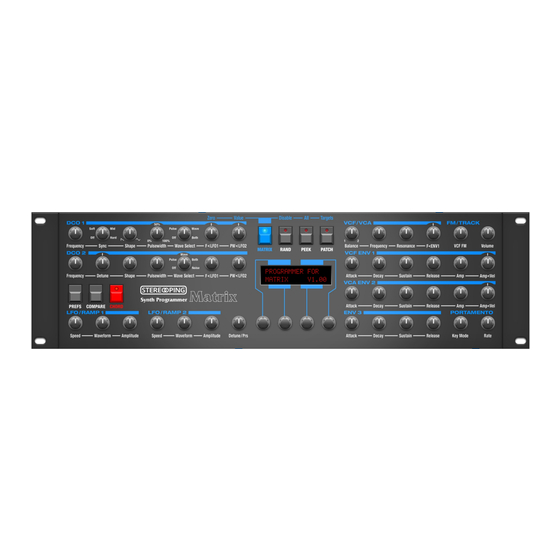 Stereoping Synth Programmer Bedienungsanleitung
