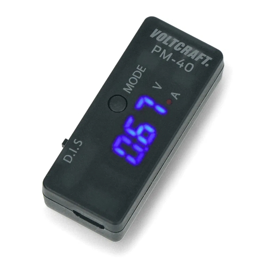 VOLTCRAFT PM-40 Bedienungsanleitung