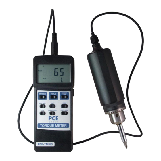 PCE Instruments PCE-TM 80 Bedienungsanleitung