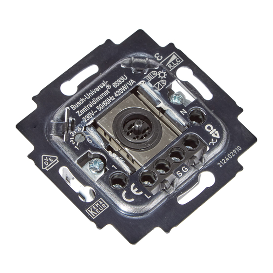 Busch-Jaeger Busch-Dimmer 6593 U Betriebsanleitung