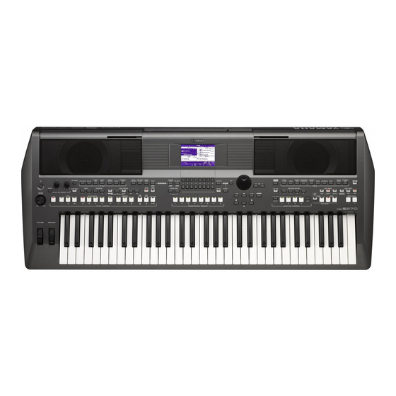 Yamaha PSR-S670 Referenzhandbuch