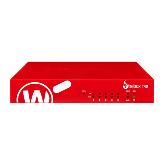 Watchguard Firebox T40 Kurzanleitung