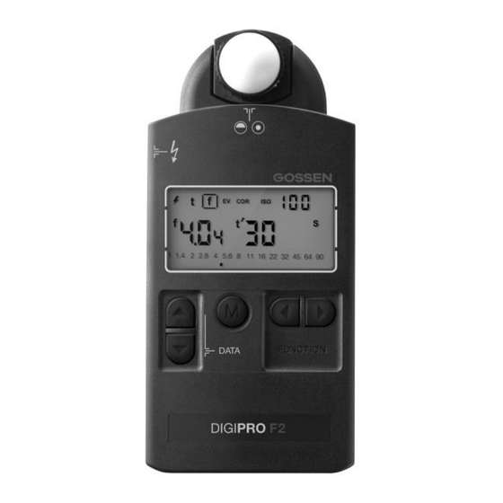 Gossen MetraWatt DIGIPRO F2 Bedienungsanleitung