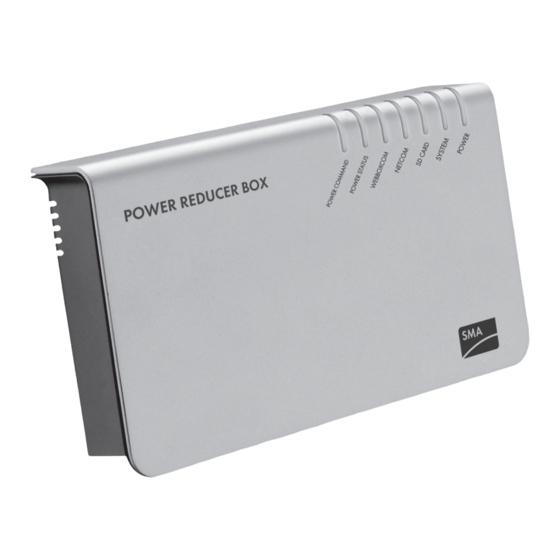 SMA Power Reducer Box Bedienungsanleitung