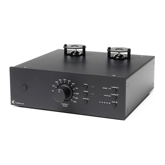 Pro-Ject Tube Box DS2 Bedienungsanleitung