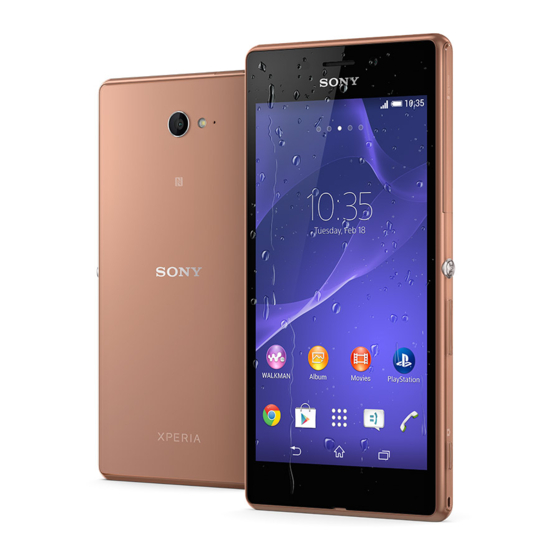 Sony Xperia M2 Aqua D2403 Bedienungsanleitung