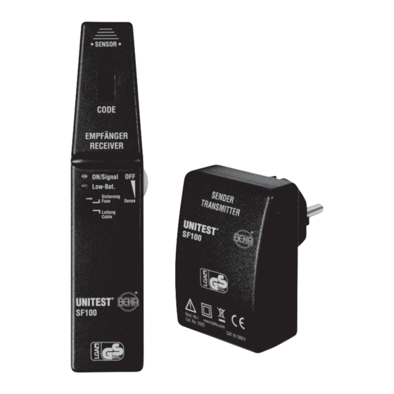 Beha-Amprobe Unitest SF 100 Bedienungsanleitung