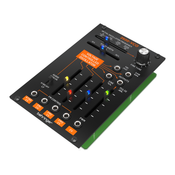 Behringer 2600-VCO Schnellstartanleitung
