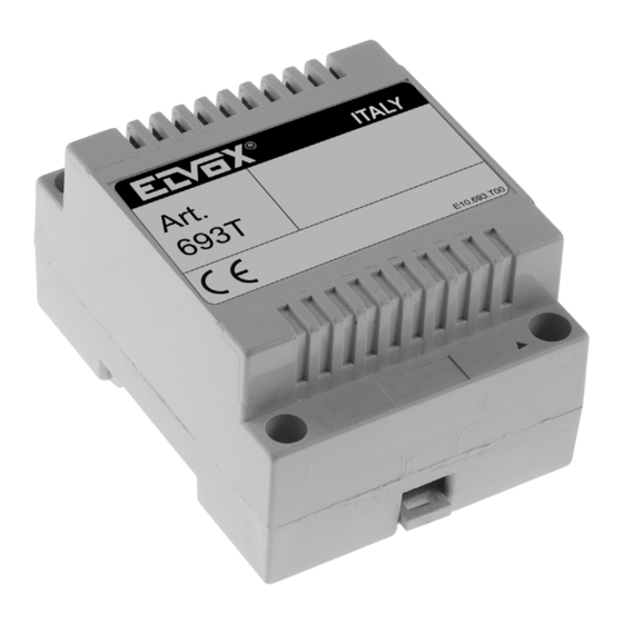 Vimar ELVOX 693T Technisches Handbuch