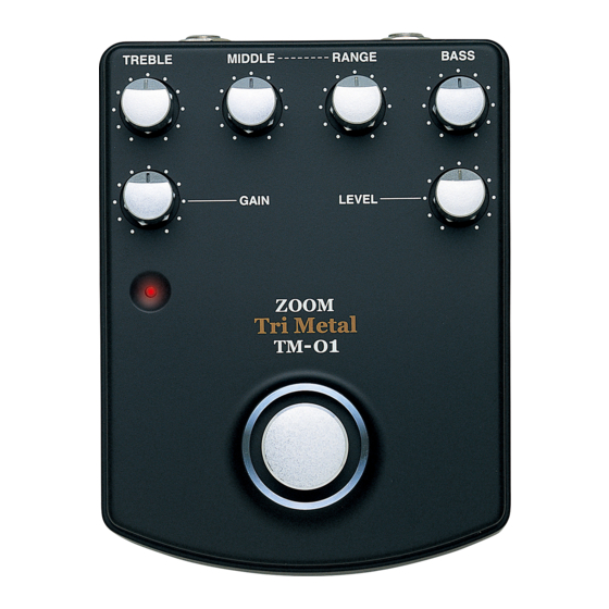 Zoom  Tri mETAL tm-01 Bedienungsanleitung