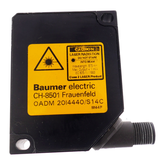 Baumer OADM 20I4440/S14C Handbuch