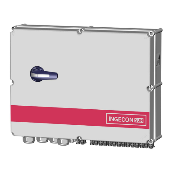 Ingeteam INGECON SUN String Control 320 Handbuch Für Montage Und Betrieb
