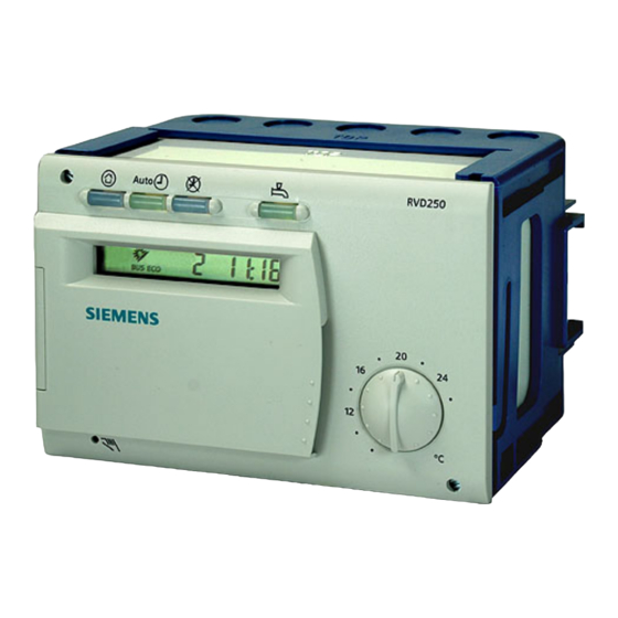 Siemens RVD250 Kurzanleitung