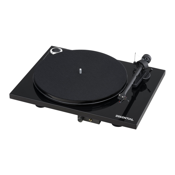 Pro-Ject Audio Systems Essential III HP Aufbau- Und Bedienungsanleitung