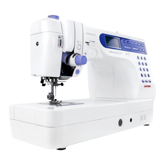 Janome Memory Craft 6500 PROFESSIONAL Bedienungsanleitung