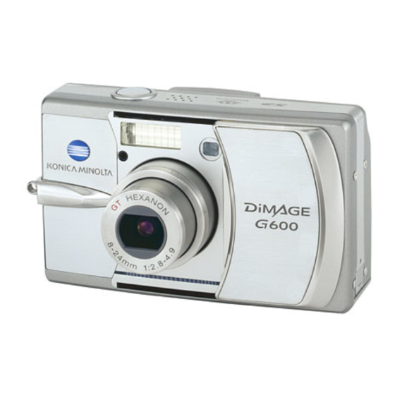 Konica Minolta DiMAGE G600 Bedienungsanleitung