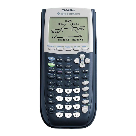 Texas Instruments TI-84 Plus Anleitung