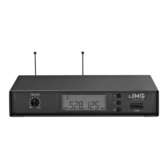 IMG STAGE LINE TXS-875 Bedienungsanleitung