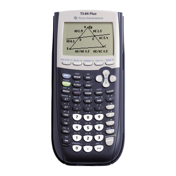Texas Instruments TI-84 Plus Kurzanleitung