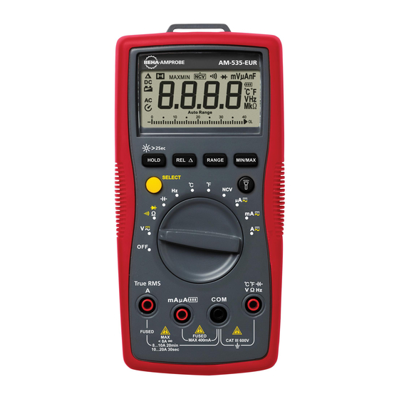 Beha-Amprobe AM-535-EUR Bedienungshandbuch