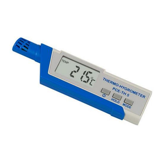 PCE Instruments PCE-TH 5 Bedienungsanleitung