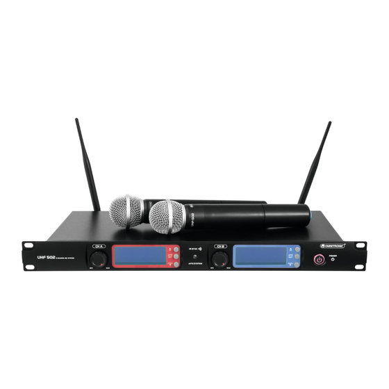 Omnitronic UHF-502 Bedienungsanleitung