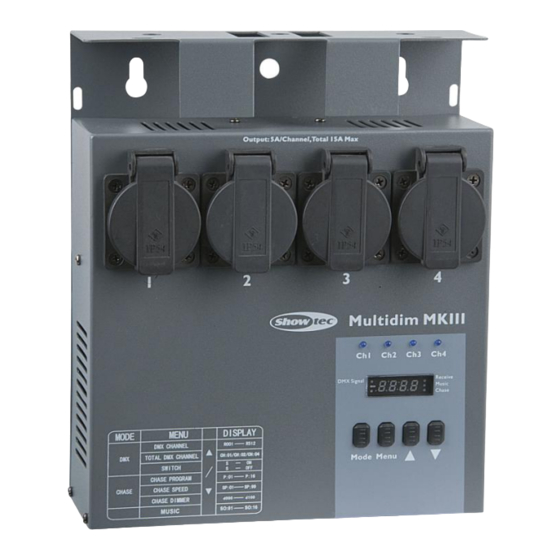 SHOWTEC MultiDim MKII Bedienungsanleitung