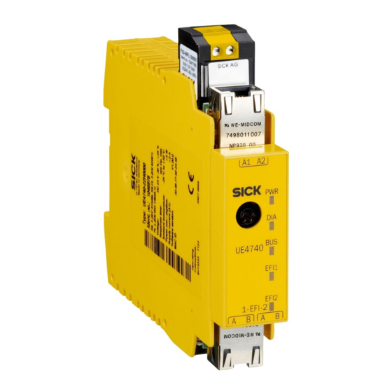 SICK UE4740 PROFINET IO PROFIsafe Betriebsanleitung