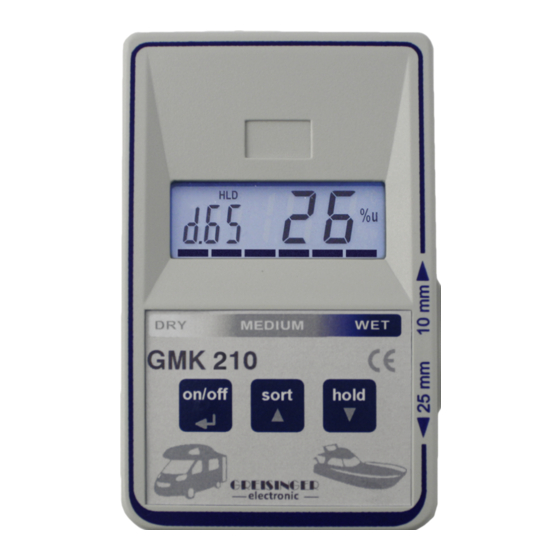 GREISINGER GMK 210 Betriebsanleitung
