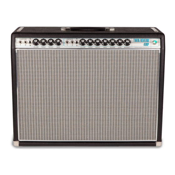 Fender TWIN REVERB Bedienungshandbuch