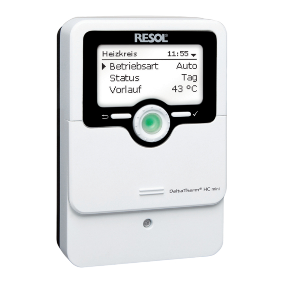 Resol DeltaTherm HC mini Handbuch