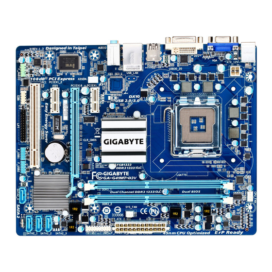 Gigabyte GA-G41MT-D3 Benutzerhandbuch