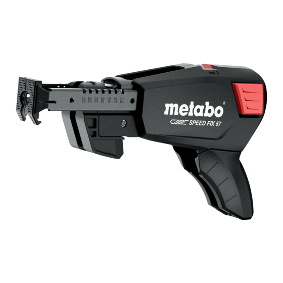 Metabo Speed Fix 57 Originalbetriebsanleitung