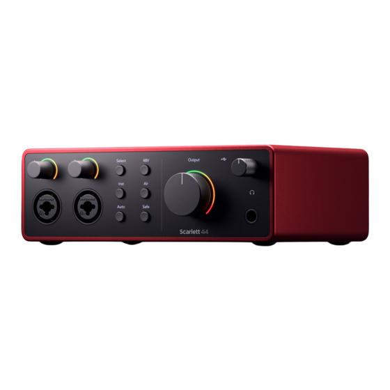 Focusrite Scarlett 4i4 Benutzerhandbuch