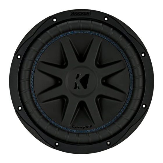 Kicker COMPVX10 Handbuch