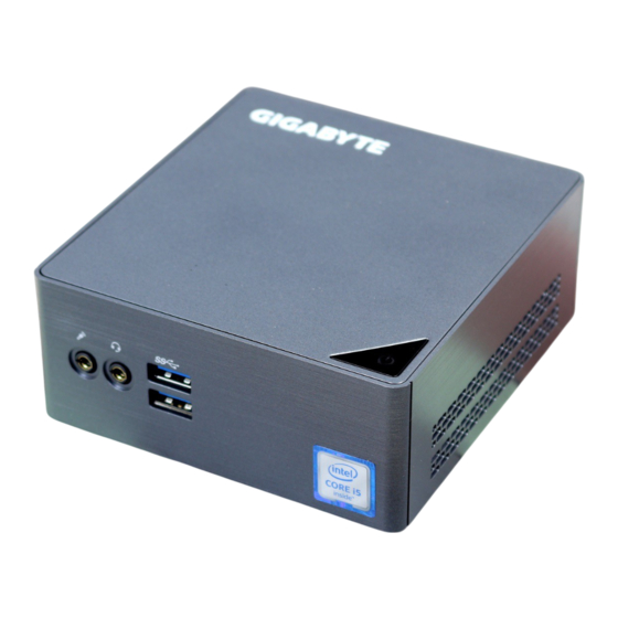 Gigabyte BRIX Schnellstartanleitung