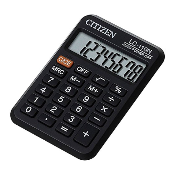 Citizen LC-110N Anweisungshandbuch