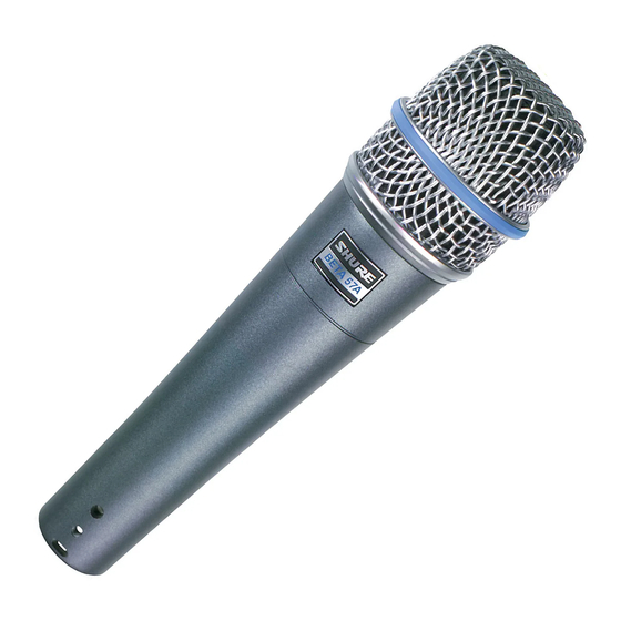 Shure BETA 57A Bedienungsanleitung